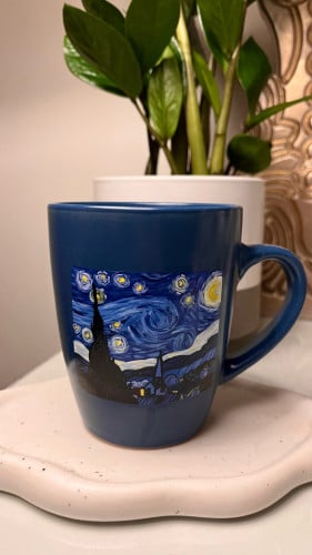 كوب مرسوم يدوياً-ليّلة النجوم-