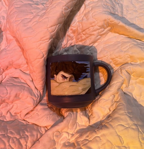 كوب (الملاك الساقط)مرسوم يدوياً 440ml