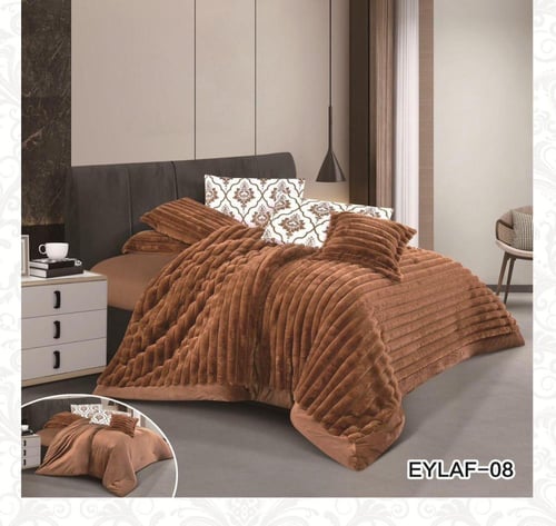 مفرش نفر شتوي مخمل |5 قطع