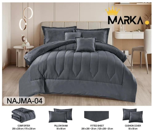 مفرش نفرين شتوي مخمل |6قطع