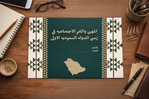 مشروع المهن والقيم الاجتماعية في زمن الدولة السعود...