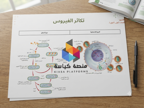 مطوية فصل الفيروسات والبكتيريا - احياء - أولى ثانو...