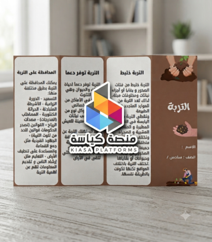 مطوية درس التربة - سادس - الفصل 1