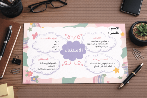 الاستثناء - لغتي - خامس - ف2