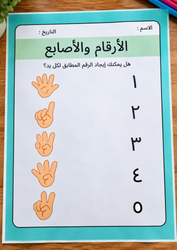 تعلم العد على اليد - رياضيات - اولى