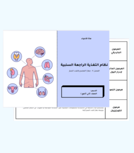 مطوية الفصل 4 :نظام التغذية الراجعة السلبية - احيا...