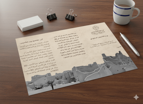 يوم التأسيس بروشور ثلاثي