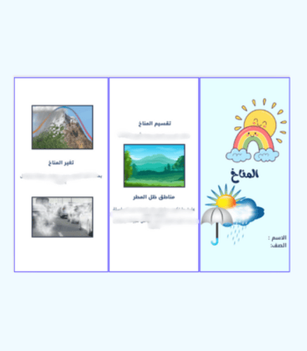 مطوية درس المناخ - خامس -الفصل2