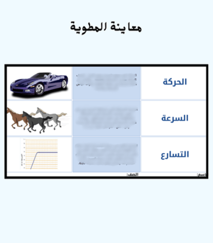 مطوية درس الحركة- سادس - الفصل 2
