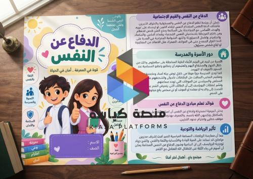 مطوية الدفاع عن النفس - تربية بدنية - خامس - ف1