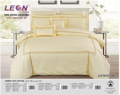 مفرش فندقي قطن 100٪ نفرو نص حريري الملمس