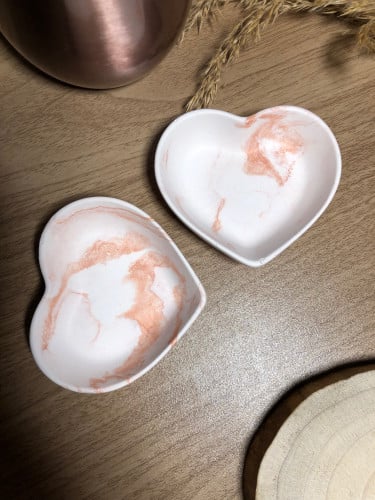 صحن قلب سكري وبرونز المجموعة (5) حبات