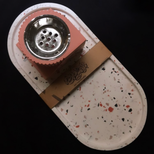 صحن مقاس كبير ومبخرة