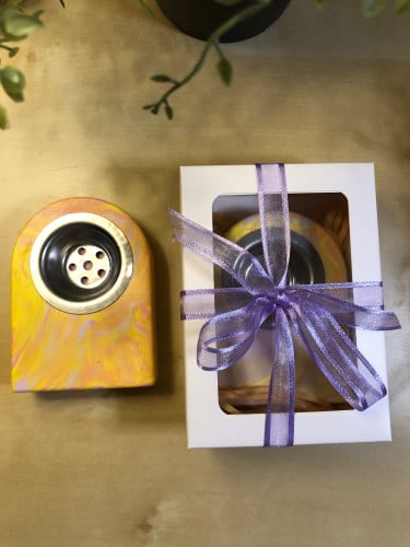 ميني مبخرة للتوزيعات اللون أصفر وردي بنفسجي (مغلفة...