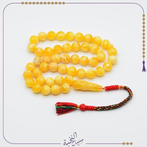 كهرمان طبيعي مشخط دائري