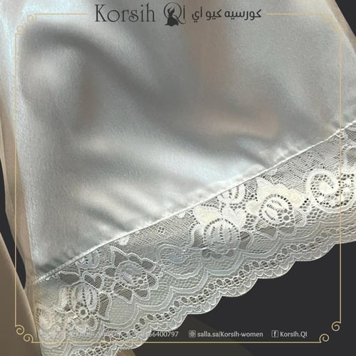 قميص عرايسي طويل ناعم ساتان 3015