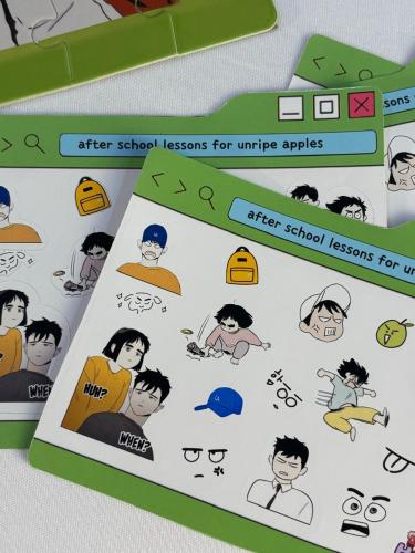 Stickers after school lessons for unripe apples2