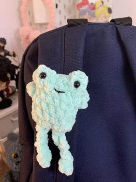 Blue frog pendant