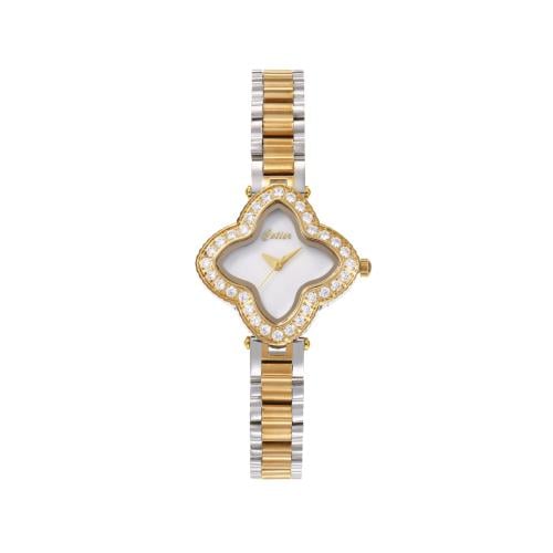 ساعة نسائية بلون ذهبي وفضي [334]