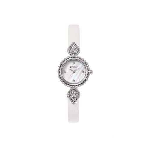 ساعة نسائية بسير باللون الابيض [323]