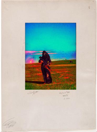 الشال الأحمر - The Red Scarf - دون إطار - Unframed
