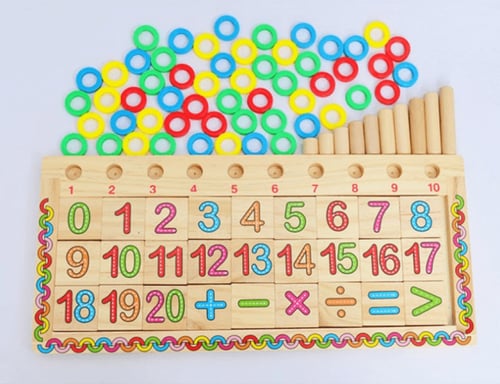 لوحة خشبية لتعليم الارقام