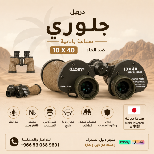 دربيل جلوري 10x40 انجليزي يباباني الاصلي