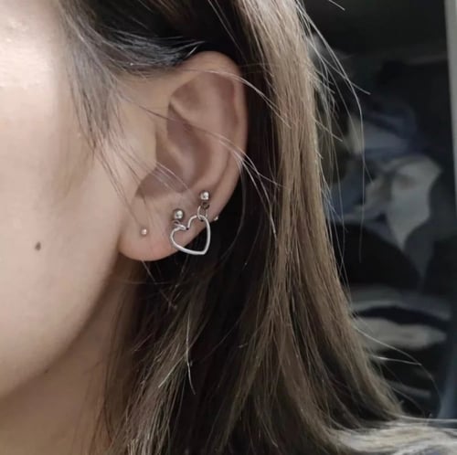 Double heart piercing