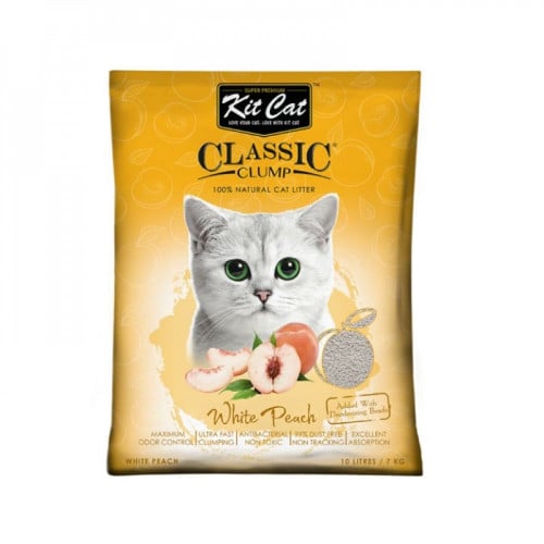 كت كات رمل للقطط برائحة الخوخ 10لتر