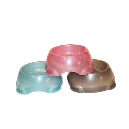 صحن قطط للاكل بلاستيكي شفاف