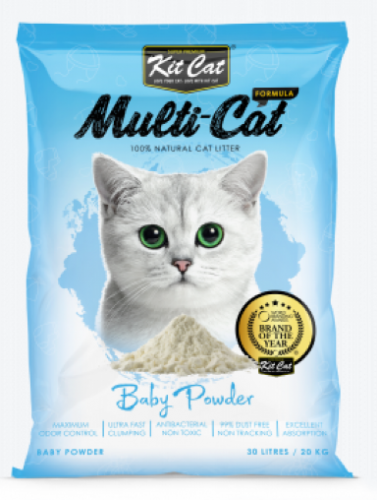 رمل كت كات برائحة بودرة الطفل 30 لتر