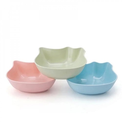 صحن طعام قطط من بلاستيكي شكل راس قطة