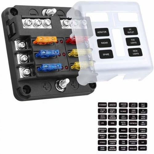 علبة فيوزات مع موزع سالب 6 و 12 منفذ