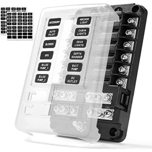 علبة فيوزات مع موزع سالب 6 و 12 منفذ