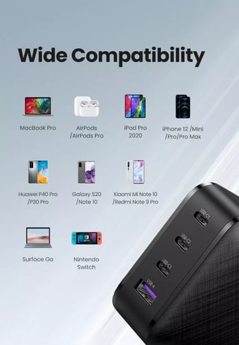 شاحن جداري بأربعة منافذ