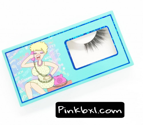 LNL37 رموش طبيعية طرف مع ملقط بلاستيك لتركيب الرمو...