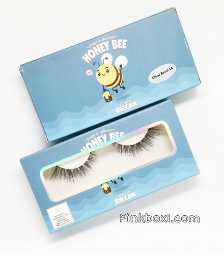 رموش باند شفاف مع ملقط بلاستيك clear Band 14