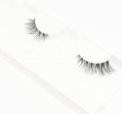 Pinko4 رموش طبيعية طرف باند شفاف مع ملقط بلاستيك