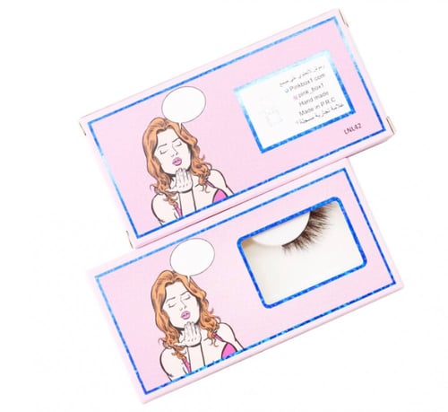 LNL42 رموش طبيعية طرف مع ملقط بلاستيك لتركيب الرمو...