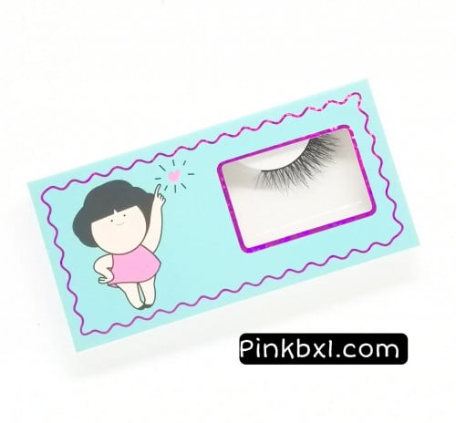 LNL2 رموش طبيعية طرف مع ملقط بلاستيك لتركيب الرموش