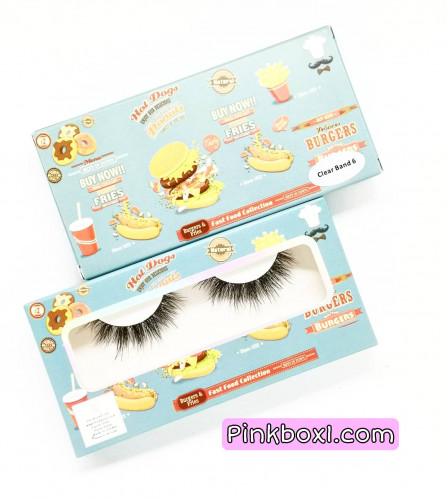 رموش clear Band 6 مع ملقط بلاستيك داخل العلبه لترك...