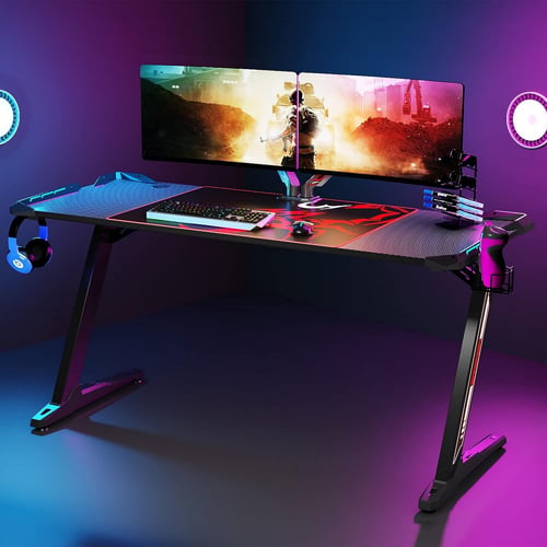 Eureka Ergonomic Z60 Gaming Desk 60'' Z Shaped Off...