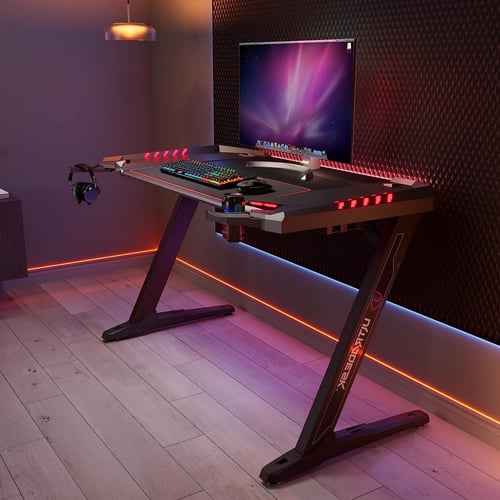 EUreka Ergonomic Z2 Gaming Desk 50.6'' Z Shaped Of...