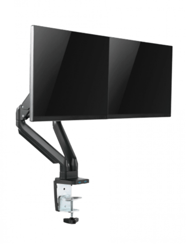 Twisted Minds Dual Monitor Arm With USB - Black