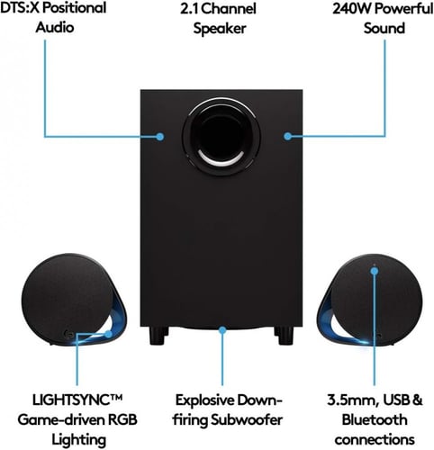 Logitech G560 LIGHTSYNC PC Gaming Speakers with Ga...