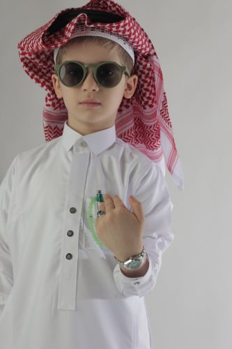 طقم ساعة الشيخ بنظارة اخضر