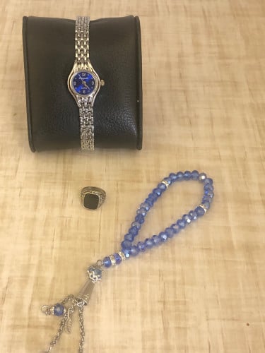 طقم إكسسوار مواليد صغير كحلي