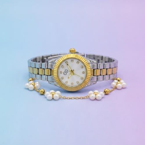 ساعة شبيهة رولكس مع اسورة للأطفال