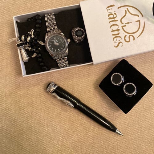 طقم ساعة الشيخ بارقام عربية