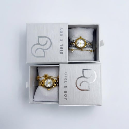 ساعة شبيهة رولكس مع اسورة للأطفال